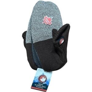 Canada Weather Gear Men’s Slipper Socks with Grippers - Brown - Size 6-12 - NWT